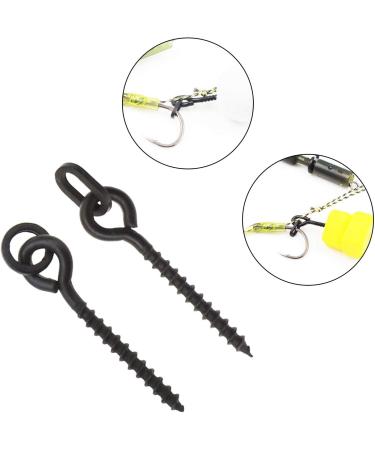 100 Pcs 15mm Fishing Bait Screws - Round/Oval Connection Loop for Carp Fishing - Accessories in Matt Black - Buy Online on SooperMarket.com