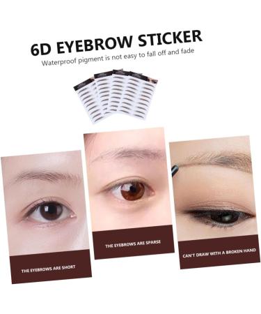 Angoily 4pcs Eyebrow Stickers Waterproof Eyebrow Brown Eyebrow Tool 3d Shaping Post Paper - Buy Online on SooperMarket.com