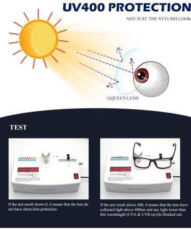 Buy GQUEEN Horn-Rimmed Glasses - UV400 Fake Nerd Glasses for Men & Women | Shiny Black No Prescription Needed - International Shipping - Buy Online on SooperMarket.com
