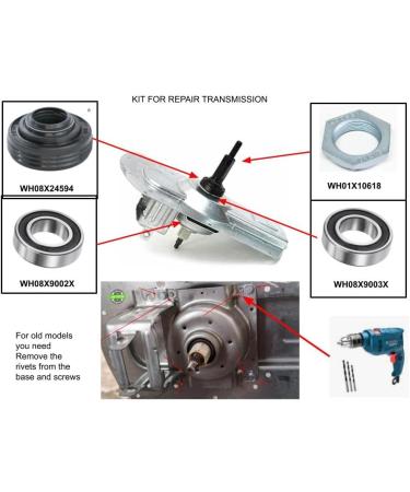 Buy EQUIP. DR US KIT for EAP8746231 PS8746231 EDR6231 X1 - Compatible Kenmore/Sears Laundry Combo Transmission & Support - International Shipping Available - Buy Online on SooperMarket.com