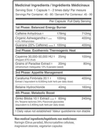 AMMO Burn Ballistic Supps Exothermic Thermogenic Fat Metabolizer Booster - 90 Capsules with 45-90 Servings - Buy Online on SooperMarket.com