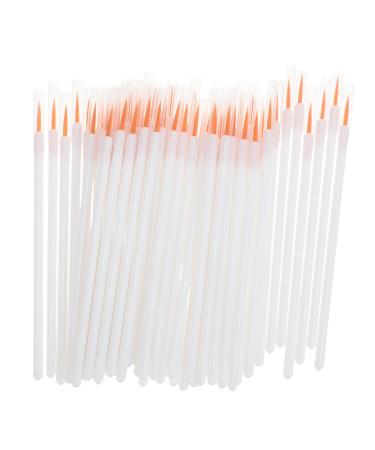 WOONEKY 100pcs Disposable Eyeliner Brush Woman Makeup Brush Lipliner Brush Fine Liner Brush White Nylon
