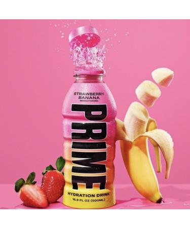 Prime Hydration Strawberry Banana 500ml Logan Paul & KSI American Prime Drink - Limited Edition - Buy Online on SooperMarket.com