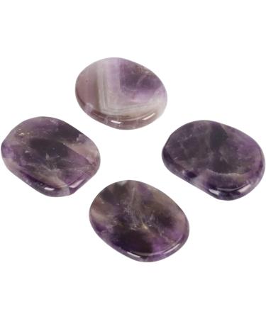 Earth Air Fire Water Stones Triangular Crystals Symbols Flake Reiki Oval Stamps (Purple) - Buy Online on SooperMarket.com