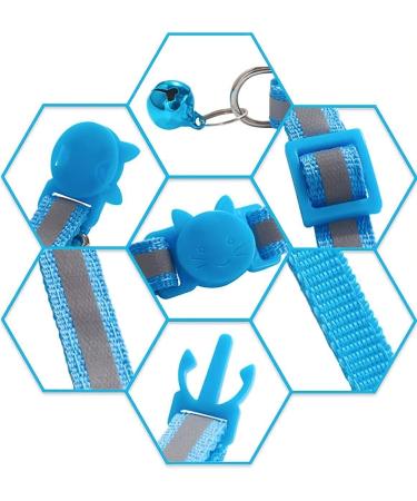 Nearasu 12 Pack Cat Collars Reflective Safety Quick Release Buckle Cat Collar for Cat Kitten Pet Breakaway With Bell Adjustable Large Hi Vis 20-34cm For All Domestic Cats Male Female (Multi-colored) - Buy Online on SooperMarket.com