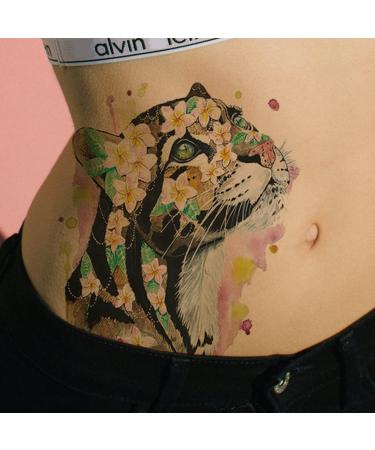 Oottati 12 Large Temporary Tattoos - Watercolor Flower Arm Design for Men and Women - Buy Online on SooperMarket.com