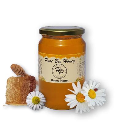 Natural Polyflower Pure and Raw Honey from ECO/BIO Area Unheated Unpasteraised Unfiltered Mountain Honey harvested in our own Bee Farm (Large 1000 gram) 1 kg (Pack of 1) 1000.0