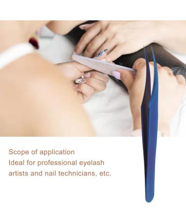 Professional Ergonomic Stainless Steel Eyelash Tweezers - Precision Small Curved Nail Art Tools for Artists - International Shipping - Buy Online on SooperMarket.com