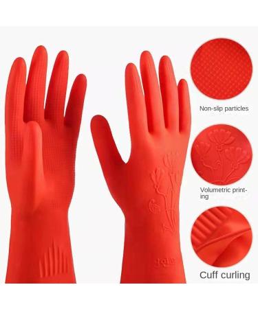 Latex Gloves Rubber Kitchen Car Wash Household Cleaning Rubber Rubber Gloves Extended Car Wash Without Backflow chengse Large - Buy Online on SooperMarket.com