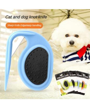 2024 PET Knotting Comb - 3-in-1 Multifunctional Hair Removal Tool for Cats & Dogs | Steel Blade De-Filter Knife | Black - Buy Online on SooperMarket.com