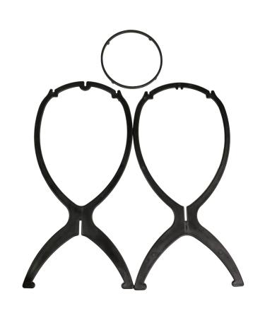 Wig Stand Holder - Rbenxia 6pcs Portable Durable Plastic Folding Hairpieces Display Tool - Black - Buy Online on SooperMarket.com