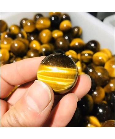 Natural Sphere 1pc Natural Carved Tiger Eye Quartz Crystal Sphere Balls 20-30mm - Buy Online on SooperMarket.com