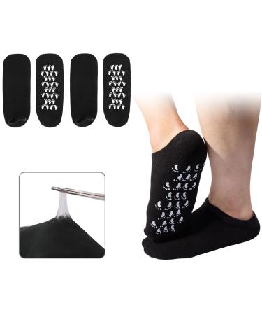Large Men Moisturizing Gel Socks - 2 Pairs Foot Care Treatment for Dry Cracked Rough Skin - Spa Lotion Socks for Repairing US10-15