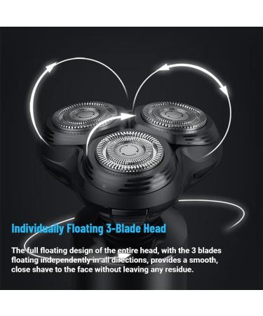 Shaver Head Shaver Accessories Removable Ultra Thin Three Rings Net Durable Electric Shaver Head for Men Gift - Buy Online on SooperMarket.com
