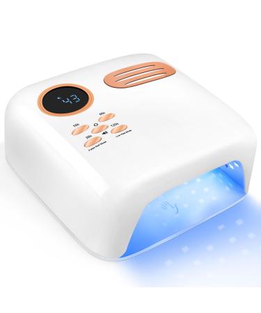 Linssy UV Nail Lamp 72W Professional UV LED Nail Lamp for Gel Nails Gel UV Led Nail Lamp with 4 Timer Setting and LCD Display False Nail Mode