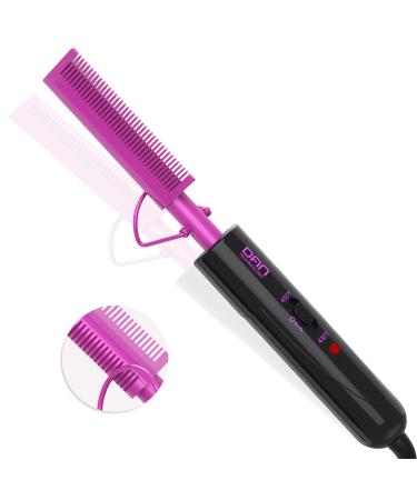 2 in 1 Hot Comb Hair Straightener for Wigs Black Hair & Beard Anti-Scald Straightening Comb with Keratin & Argan Oil Infused Teeth Portable Electric Press Comb Double Side Teeth Ceramic Heat Comb double sided teeth