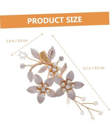 Didiseaon Bride Wedding Hairpin Rose Hair Clip Bride Accessories Flower Clip Bridesmaid Hair Accessories Gold Headpiece Bridal Hair Clip Wedding Headpiece Issue Card Temperament Rhinestone - Buy Online on SooperMarket.com