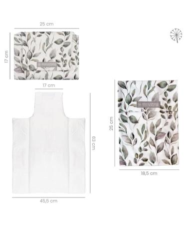 Mimuselina 2 Pack: Portable Water-Repellent Baby Changing Pad & Diaper Bag - Foldable Diaper Pad with Diaper Pocket for On-the-Go - Dirt-Repellent Botanic Design - Buy Online on SooperMarket.com