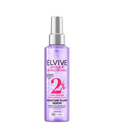 L'Oreal Paris Elvive Hydra Hyaluronic Serum With Hyaluronic Acid for Dry Dehydrated Hair Replumping Hydrating Treatment for All Hair Types 150ml