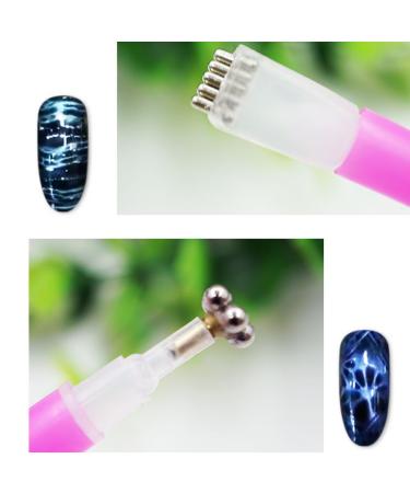 Magnetic Nail Art Tool - CAT Eye Nail Magnet & UV LED Pencil for Professional Acrylic Manicure - Buy Online on SooperMarket.com