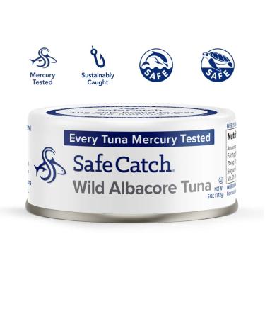 Safe Catch Wild Albacore Tuna Canned - Low Mercury, High Protein, Gluten-Free Keto Food - Non-GMO, Kosher, Paleo-Friendly - Pack of 12, 5oz Each - Buy Online on SooperMarket.com