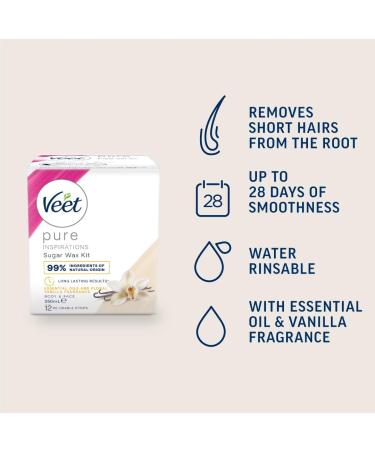 Veet Essential Oils & Floral Vanilla Microwave Waxing Kit 250ml - Pack of 1 - Buy Online on SooperMarket.com