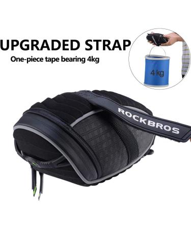 ROCKBROS Bike Seat Bag - 3D Shell Cycling Saddle Pack for Mountain & Road Bikes, Black - Buy Online on SooperMarket.com