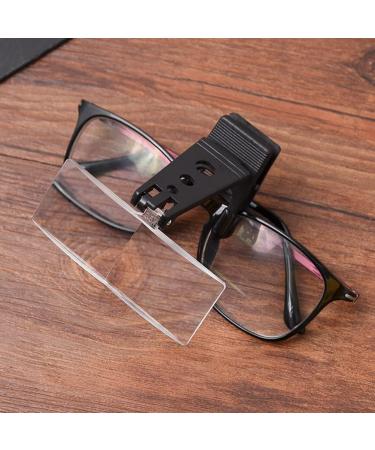 VENEKA 1 Set 1.5X/2.5X/3.5X Magnifying Glass Optical Instruments Folding Clip on Eyeglass Loupe with 3 Acrylic Lens 85x30mm - Buy Online on SooperMarket.com