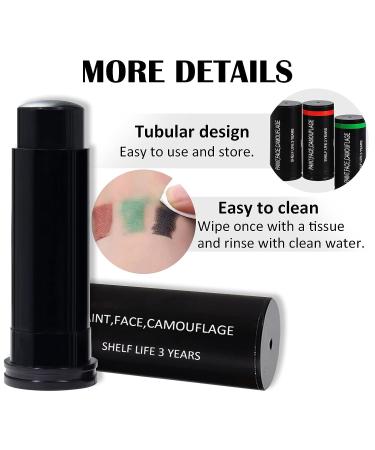 DAGEDA 3Pcs EyeBlack Stick - Long-Lasting Sports Face Paint for Baseball, Football, Softball - Easy to Apply Black Face Makeup - Buy Online on SooperMarket.com