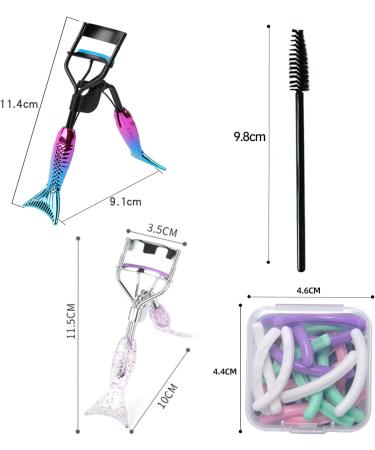 Eyelash Curler Tangger Eyelash Curler Professional with 10 Eyelash Curler Refills and 1 Mascara Brush can Precisely Grabs and Lifts Lashes and Long Lasting Curl Mermaids Designed for All Eye Shapes - Buy Online on SooperMarket.com