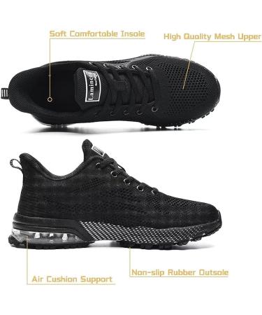 Lamincoa Women's Air Running Shoes - Non Slip Athletic Sneakers, Size 8, Black - Buy Online on SooperMarket.com