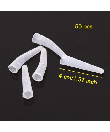 EORTA 50 Pcs Silicone Tweezer Tip Covers | Portable Safety Sheath for Eyelash Tweezer, Scissor & Shear | Transparent - Buy Online on SooperMarket.com
