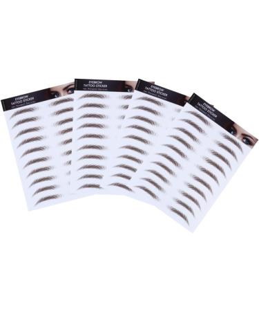 HAPINARY 8 Pcs Eyebrow Stickers Semi Permanent Eyebrows Eyebrow Shape Brown Water Transfer Paper with Soy Ink - Buy Online on SooperMarket.com