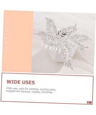 Mikinona Bridal Comb Insert Comb Flowers Decoration Silver Clips for Hair Wedding Ceremony Decorations Rhinestone Barrettes for Women Hair Bling Temperament Accessories Alloy Miss - Buy Online on SooperMarket.com