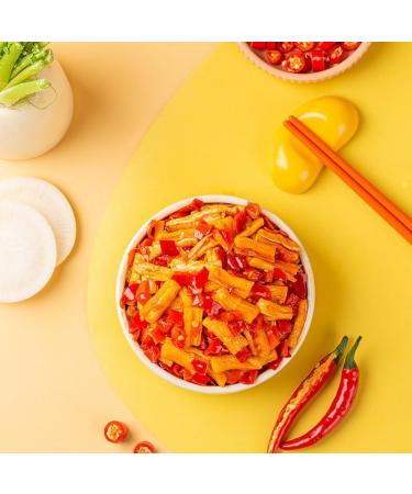 Spicy and crispy radish with chopped peppers Homemade dried radish Ready to eat pickles Chinese pickled vegetable snack gift pack Sichuan spicy vegetables Side dishes (1 can) - Buy Online on SooperMarket.com