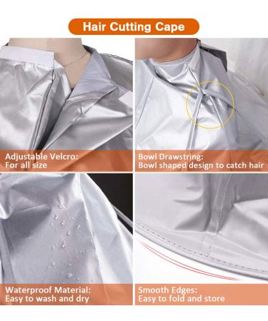 2Pcs Hair Cutting Cape and Beard Bib Set with 2 Suction Cups - For Adults/Kids, Haircut Cape and Beard Catcher Apron for Shaving and Trimming - Buy Online on SooperMarket.com