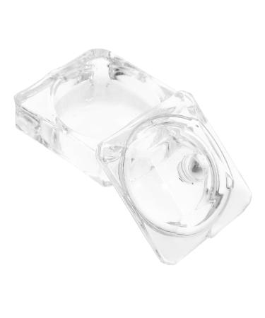IMIKEYA Glass Jar Diamond Decor Candy Jar Nail Dish with Lid Nail Art Dish Nail Dish Cup Nail Dish Bowl with Lids Dappen Dish for Acrylic Nails Nail Liquid Holder Castor Glass Manicure
