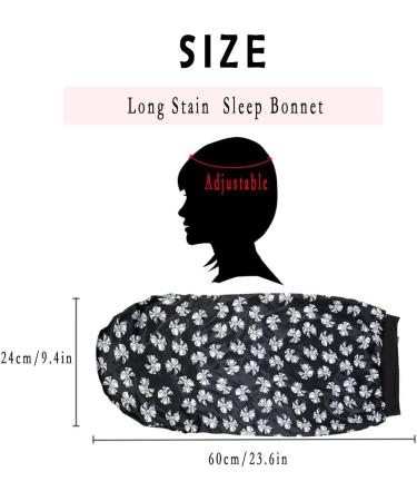 Ladaypoa Women's Satin Sleep Cap - 2-Piece Silk Hood for Curly Hair | Adjustable Double-Layer Design | Black - Buy Online on SooperMarket.com