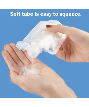 15pcs Travel Size Refillable Squeeze Pouch Set - TSA Approved for Toiletries - Leakproof Cosmetic Containers - 30ml/50ml/100ml - Buy Online on SooperMarket.com
