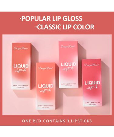 YUECI 3PCS Matte Liquid Lipstick Set - Moisturizing Multi-Color Matte Lip Gloss (1 ml) - Buy Online Internationally - Buy Online on SooperMarket.com