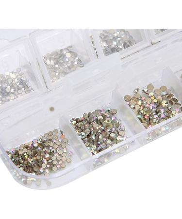Nail Art Rhinestones ANGGREK Nail Art AB Crystal Rhinestones Colorful Flatback Glass Nail Decoration DIY Manicure Accessory(1#) - Buy Online on SooperMarket.com