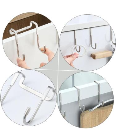 Hemoton 3pcs Wall Hangers for Clothes Cabinet Hook Over The Door Hanging Hooks Perforated Door Hat 7.5X6.5CM Silver - Buy Online on SooperMarket.com