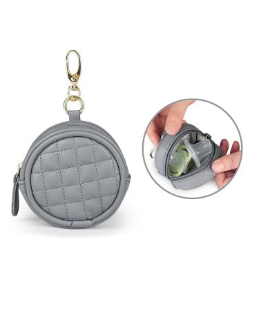 Harayaa Pacifier Holder with Clip & Bag | Gray Pacifier Pendant for Strollers & Diaper Bags | Store 2 Pacifiers - Buy Online on SooperMarket.com