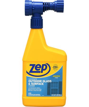 Zep Hose-End Outdoor Cleaner - 32oz (Case of 2) - Ideal for Outdoor Glass and Surfaces - Buy Online on SooperMarket.com