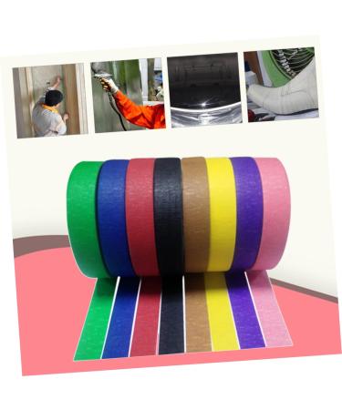 Healeved 6pcs Strong Sticky Wrinkle Paper Colored Tape Garage Door t Handle Container for Gardening Tools Butle Tape Round Grill Grate Adhesive Tape Spray Paint Color Separation Child - Buy Online on SooperMarket.com