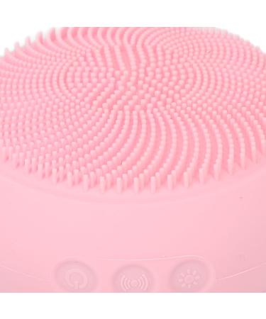 Facial Cleansing Brush Soft Silicone 5 Times Heating Energy Waterproof Electric Facial Cleanser to Absorb Nutrients (Pink) - Buy Online on SooperMarket.com