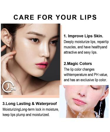 EVPCT 3Pcs Fruit Tinted Lip Balm Set - Long Lasting Color Changing Lipstick Stain for Women & Girls - Korean Mood Queen Lip Tint Gloss - 3 Count Pack - Buy Online on SooperMarket.com