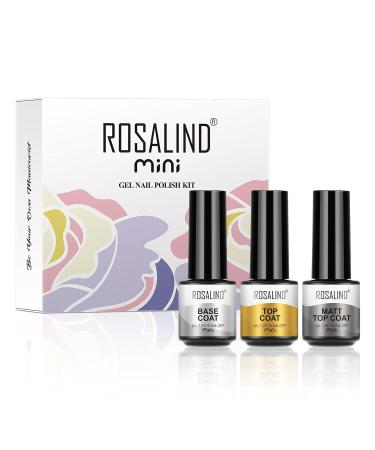 Buy Rosalind Shellac Base & Top Coat UV Gel Nail Polish - Durable Matte & Glossy Finish Set for Perfect Nails - Buy Online on SooperMarket.com