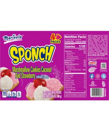 Marinela Sponch Marshmallow Cookies | 3 Pack | 12 Count - 8 Count (Pack of 3) - Buy Online on SooperMarket.com