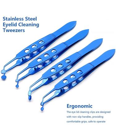 Dajidafu Stainless Steel Eyelid Tweezers Non-Slip Handheld Eye Lid Cleaning Clips Clamps Facial Beauty Devices Salon Accessories Large Round Tip - Buy Online on SooperMarket.com